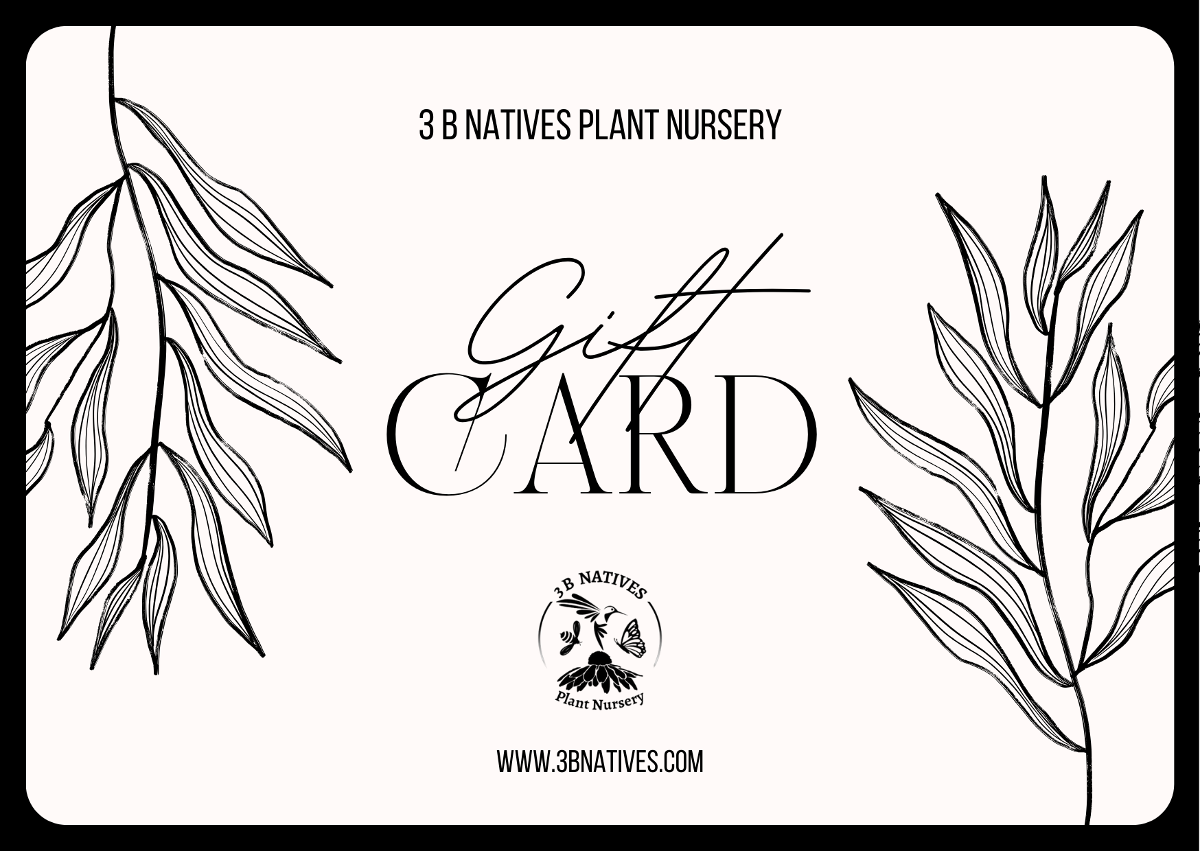 3 B Natives Plant Nursery Gift Card-Birthdays, Holidays, Celebration ...